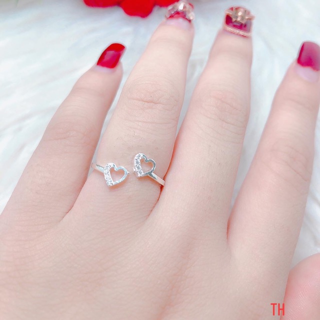 NHẪN NỮ MẶT TIM HỞ FREE SIZE