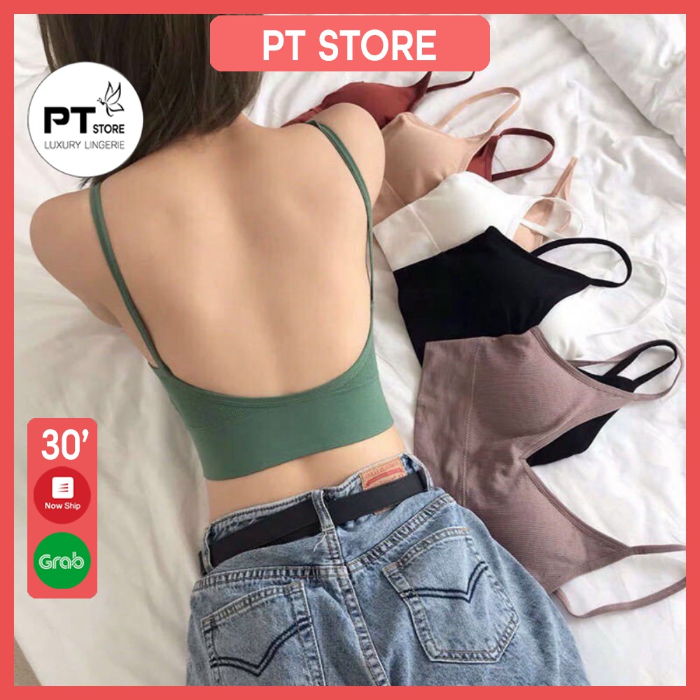 [Mã FAMARAL1 giảm 10K đơn 50K] Áo Lót Nữ 🍓FREESIZE🍓 Áo Bra Nữ chữ U hở lưng 2 dây không gọng nâng ngực gợi cảm FLA39