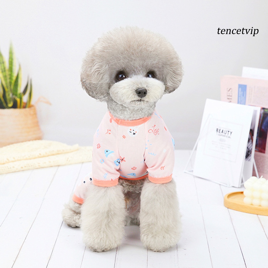 Bộ đồ ngủ pijama vải cotton siêu nhẹ thoải mái cho cún cưng