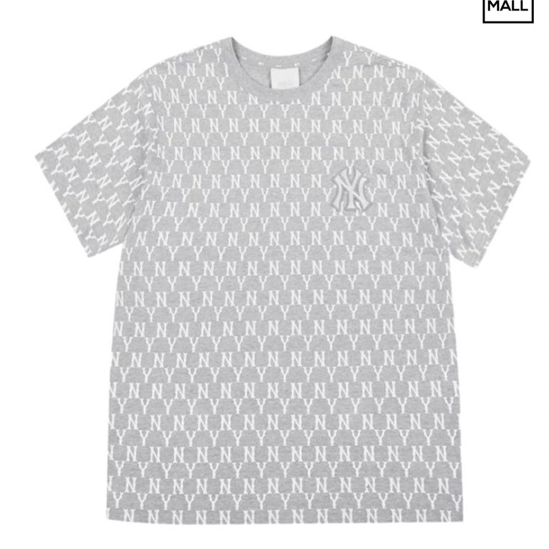 Áo MLB Monogram Xám Ghi Full Tag Mẫu Mới Nhất Logo Thêu