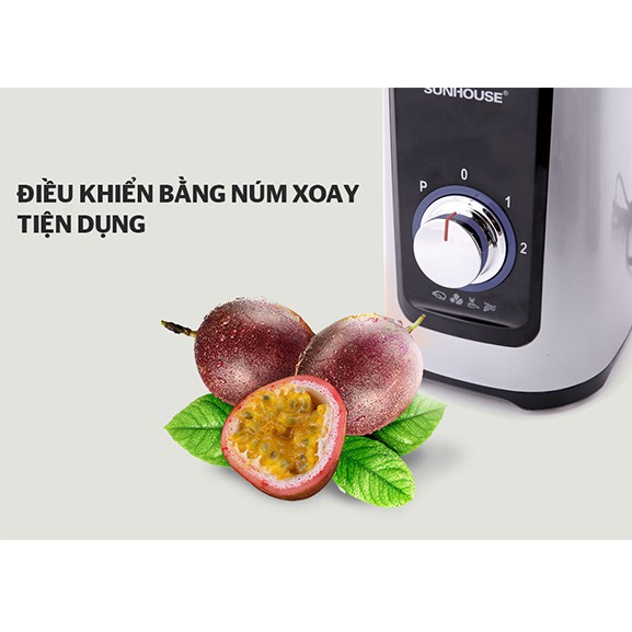 SHD5322 - MÁY XAY SINH TỐ ĐA NĂNG 3 CỐI NHỰA SUNHOUSE 1.25L - BẢO HÀNH CHÍNH HÃNG 12 THÁNG