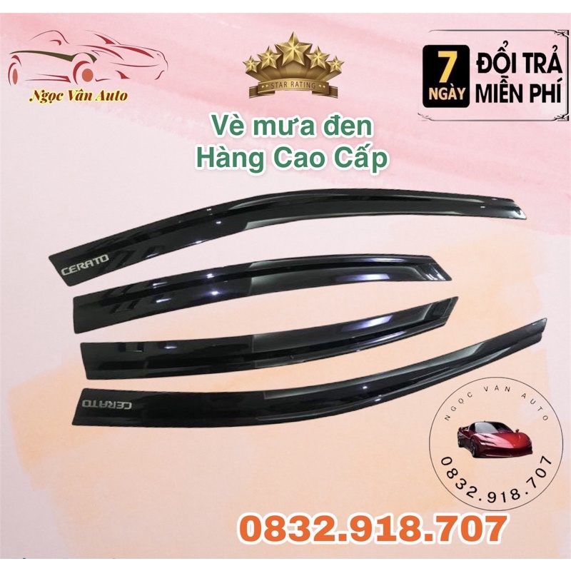 Vè mưa Cerato 2019 - 2020 - 2021 nhựa đen cao cấp