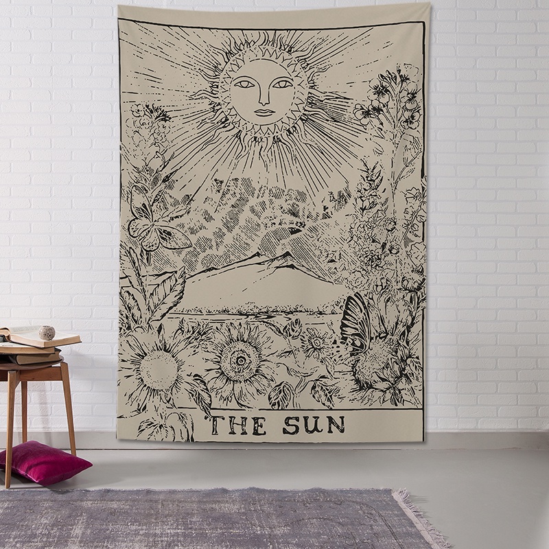Thảm Treo Tường Họa Tiết Mandala Phong Cách Boho Trang Trí Nội Thất