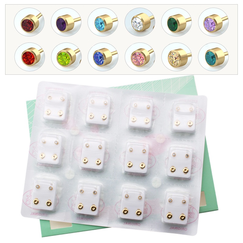 Bộ DụNg Cụ Xỏ Khuyên Tai Chuyên NghiệP - 12 CáI