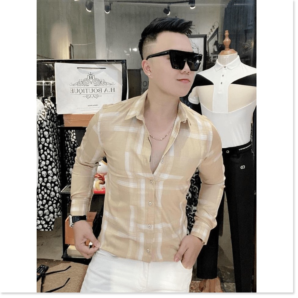 ÁO SƠ MI NAM 3D,KẺ VUÔNG,NHIỀU MÀU SẮC HOT NHẤT 2021 KHÁNH AN FASHION