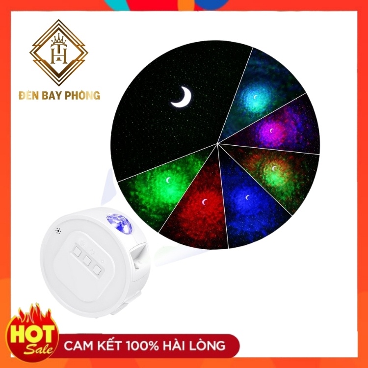 Đèn  Chiếu Bầu Trời Sao Galaxy Kết Hợp Loa Bluetooth Có Pin Tích Điện Dùng Cho Phòng Ngủ Và Phòng Bay