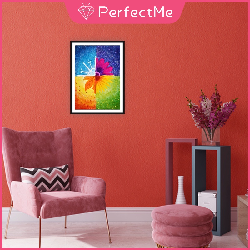 Bộ tranh đính đá 5D họa tiết cây bốn mùa độc đáo kích thước 30x40cm DIY dùng trang trí