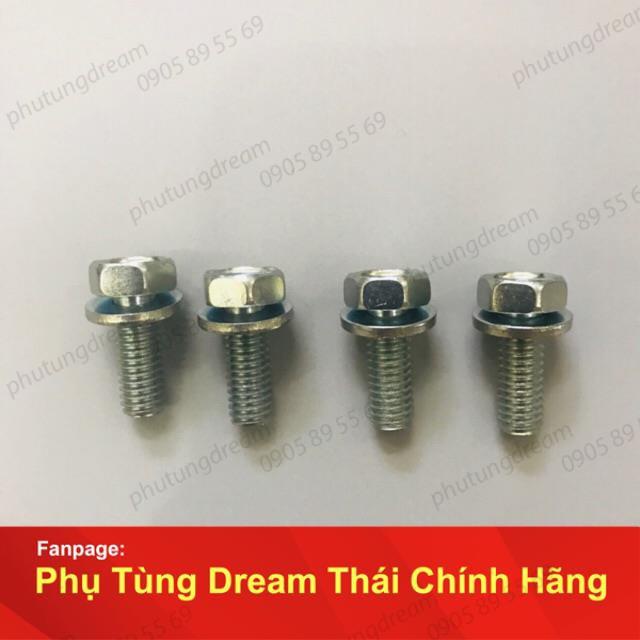Combo bộ 4 ốc bắt bình xăng lớn dream số 10 - Honda Thái Lan