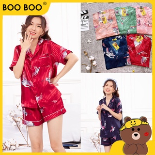 Đồ bộ Gấm viền Đùi Boo Boo mẫu hạc
