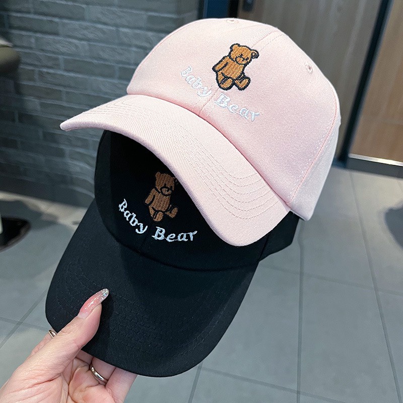 Mũ Lưỡi Trai Nón Kết Nhung Cao Cấp Thêu Baby Bear 451 Phong Cách Ulzzang Form Unisex Nam Nữ - Hazo