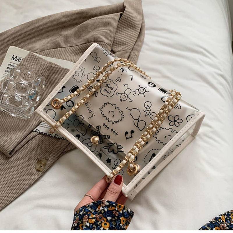 Túi Xách Tay/Đeo Vai Hình Vuông Nhỏ Trong Suốt Thời Trang Xuân Hè Dành Cho Mẹ Bỉm Sữa 2022