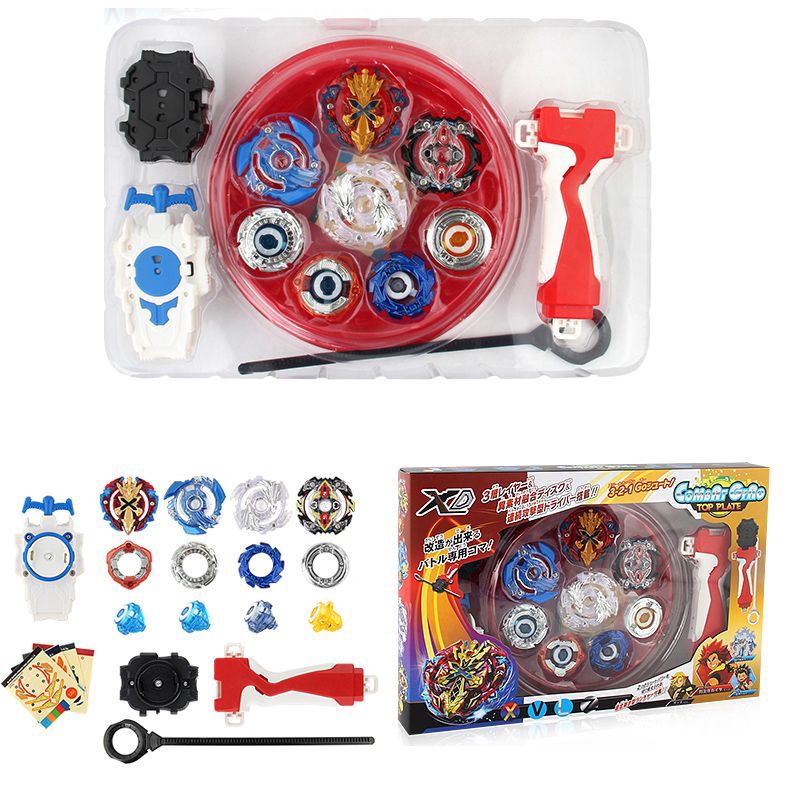 [Ready Stock] Bộ con quay Beyblade 4 trong 1 dùng làm quà Giáng Sinh cho trẻ New