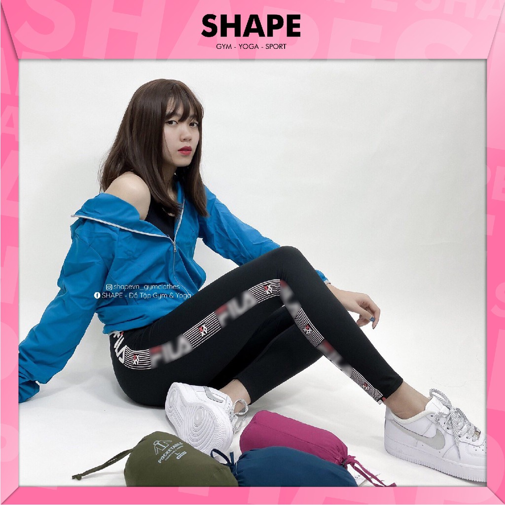 Quần legging nữ cạp cao tập gym F.i.l.a [QD158]