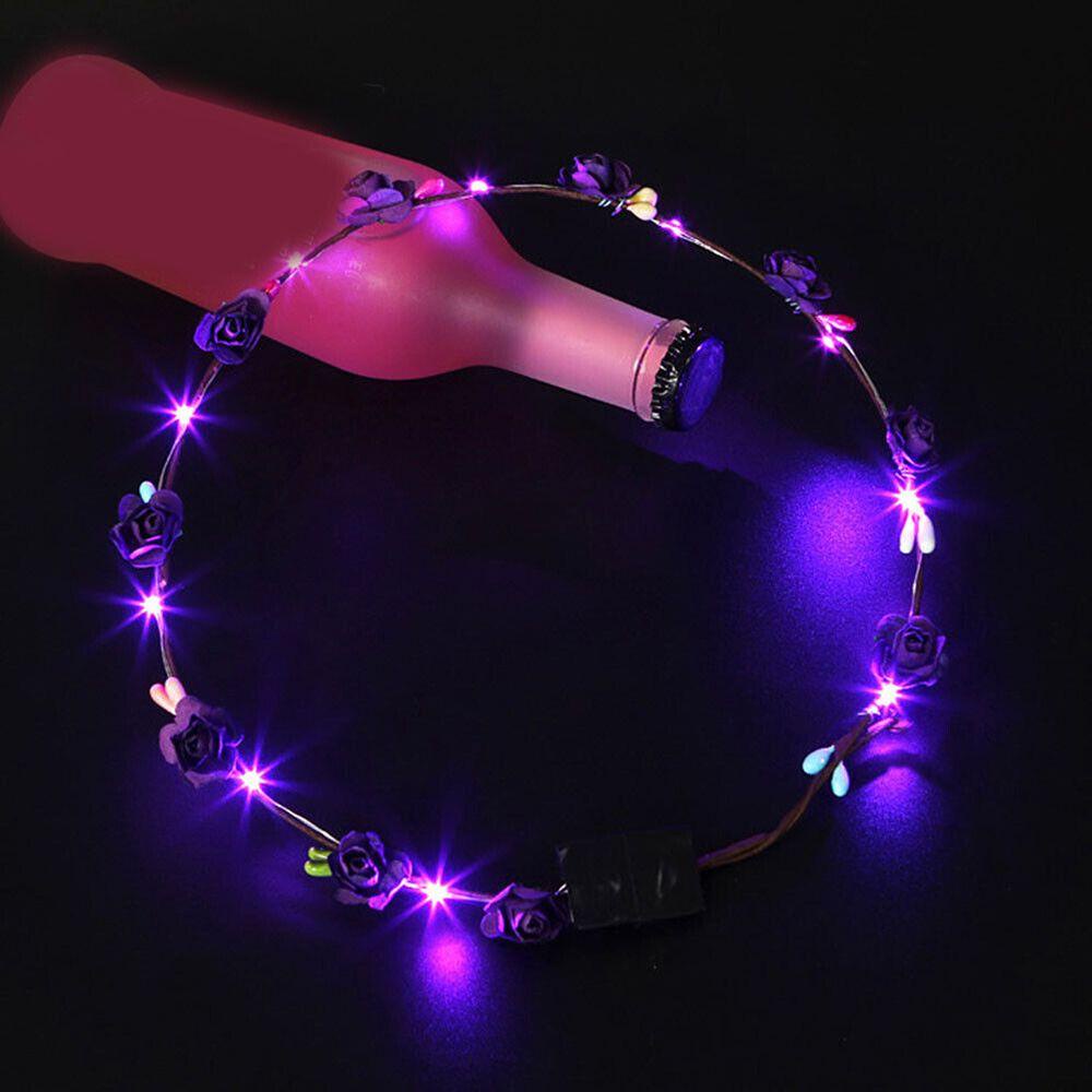 Set 10 Vòng Hoa Đội Đầu Có Đèn LED Phát Sáng