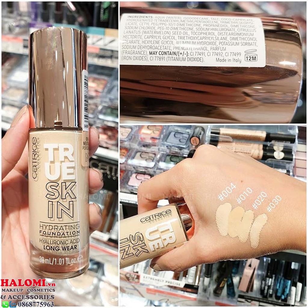 Kem nền dưỡng ẩm Catrice True Skin Hydrating Foundation che phủ hoàn hảo | BigBuy360 - bigbuy360.vn