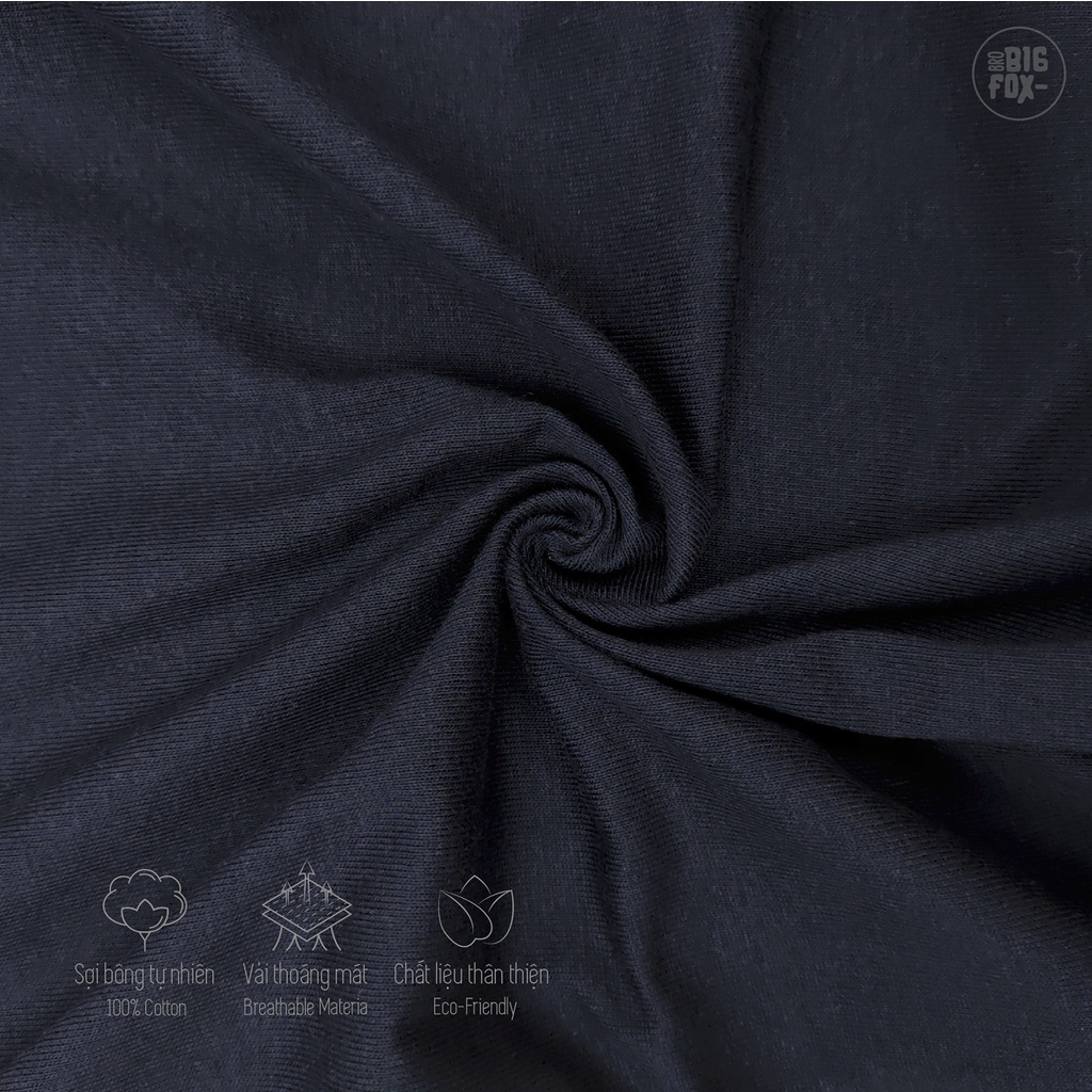 Áo Phông Bé Trai Size Đại Bigfox Cộc Tay Màu Navy In Ready Set Go, Chất Liệu Cotton Mềm Mịn Mặc Đi chơi Size 3-11 tuổi