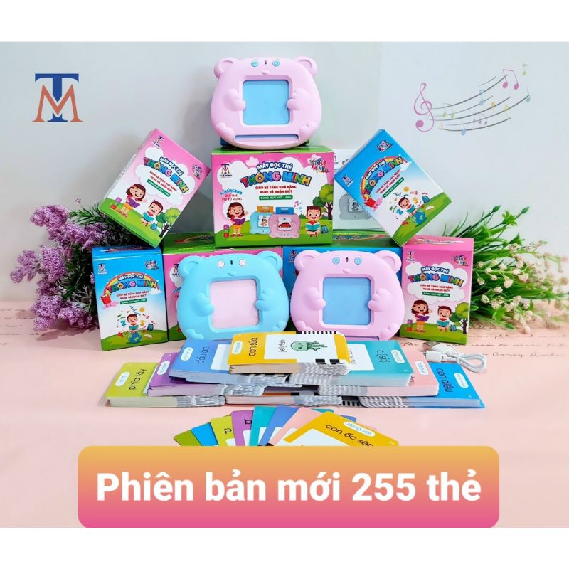 Máy đọc thẻ song ngữ Anh-Việt flashcard 255 thẻ 510 từ vựng bản mới nhất