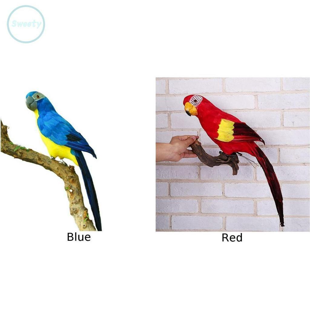 Mô hình chim vẹt giả 45cm trang trí đa năng