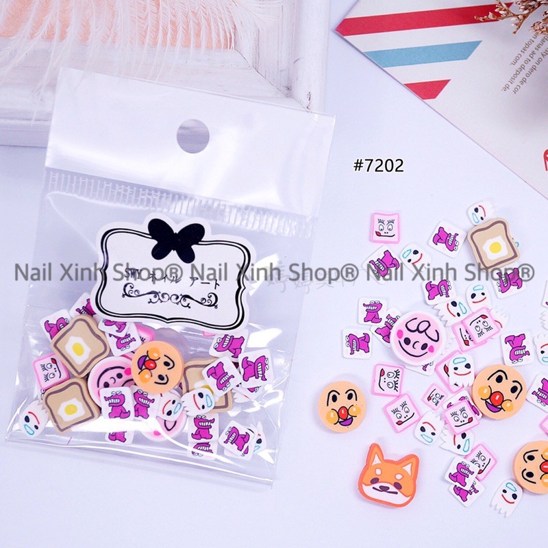 Túi mix đá nail,hoa,châu hạt,charm... phong cách Nhật, phụ kiên nail cao cấp, phụ kiện nail hot 2021