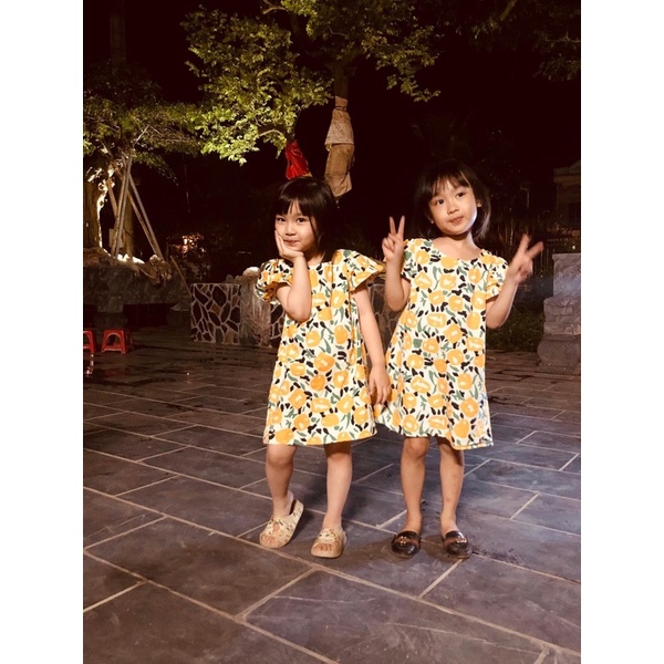 Váy thô hoa vàng hot hit