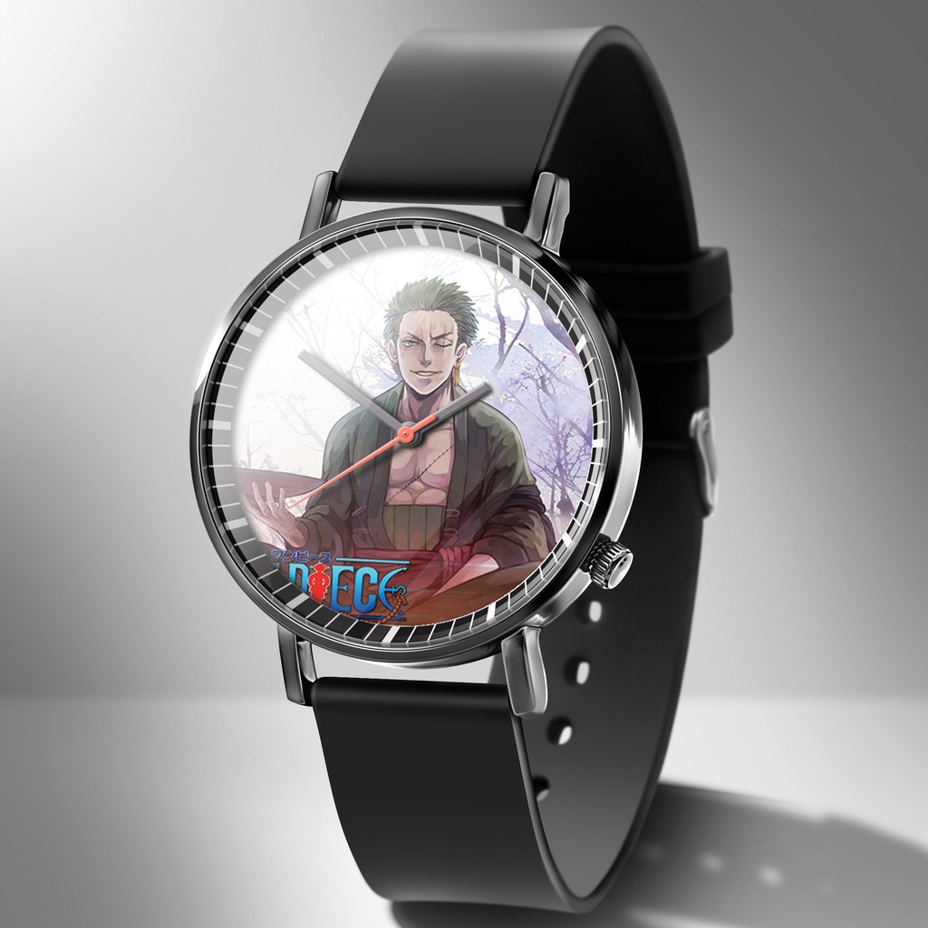Đồng hồ đeo tay in họa tiết hoạt hình ONE PIECE thời trang xu hướng cho nam và nữ