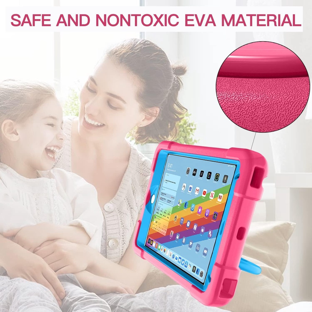 Ốp Bảo Vệ Thiết Kế Dễ Thương Cho Bé 3600 3° Bao Da Máy Tính Bảng Nắp Gập Chống Sốc Có Tay Cầm Bảo Vệ Toàn Diện Cho iPad 10th 9th Gen 8th 7th 6th 5th Air 5 Air 4 iPad Pro 11 Air 2