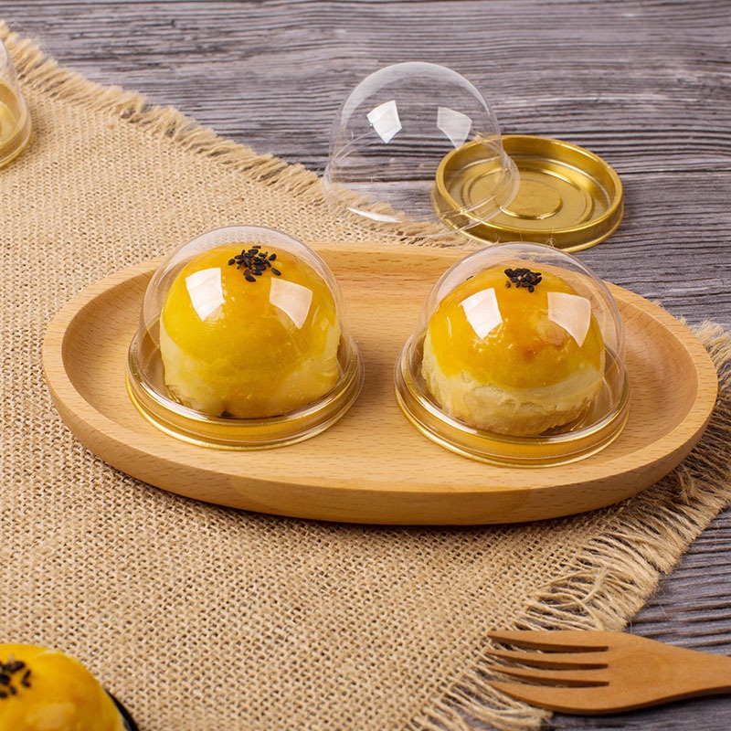 Set 100 Giá Đỡ Bánh Trung Thu Hình Tròn / Vuông Bằng Nhựa Độc Đáo Trang Trí Tiệc Cưới