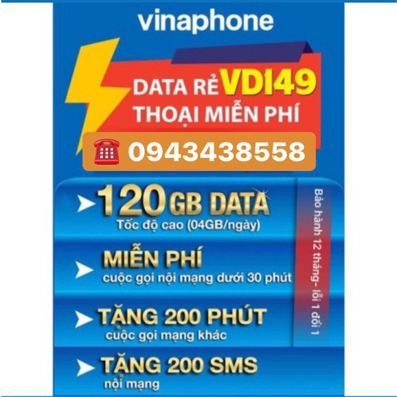 [Sim Hot] SIM 4G VINA VD149 SỐ ĐẸP ĐUÔI 79 - 86 TRỌN GÓI 12 THÁNG KHÔNG NẠP TIỀN 120GB/THÁNG DATA TỐC ĐỘ CAOGÀY