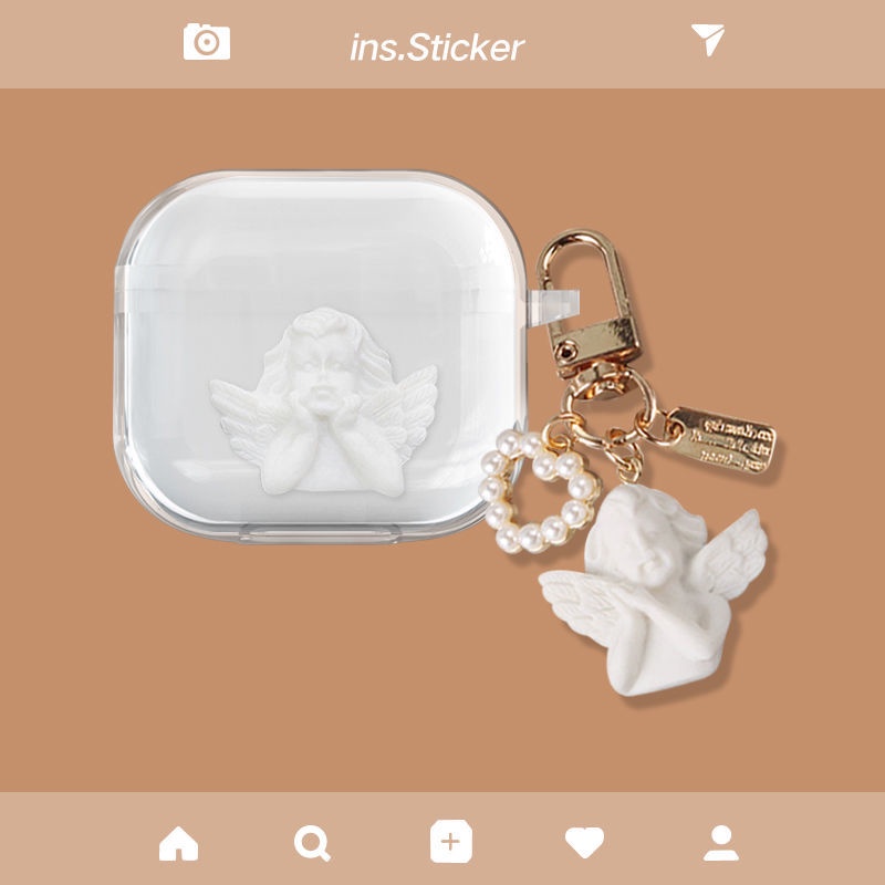 [Xu Hướng Phía Trước] Ốp Điện Thoại Mềm Hình Nơ Và Ngọc Trai Dễ Thương Cho Tai Nghe Disney F11