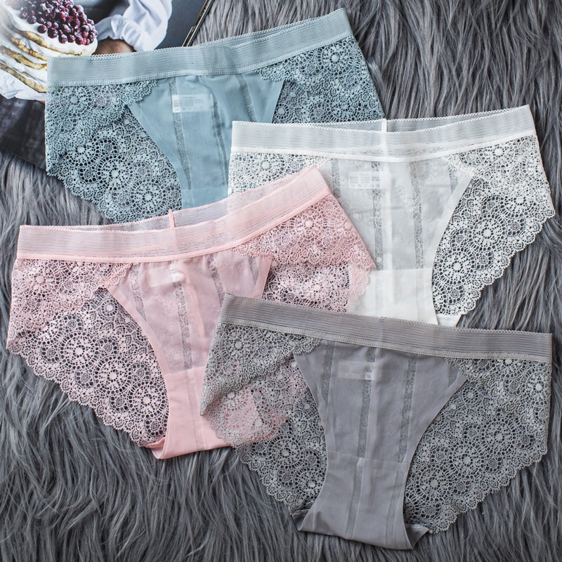 Quần lót cotton pha ren hoa sexy siêu đẹp D10D37 - đồ lót ren nữ đẹp