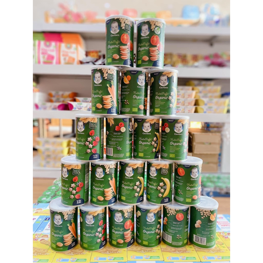 BÁNH ĂN DẶM GERBER NGA ORGANIC 12M+ HỘP 35G