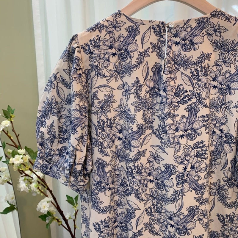 Đầm Suông Cổ Tròn Dáng Dài Váy Suông Hoạ Tiết Thời Trang Thanh Lịch Phong Cách Hàn Quốc