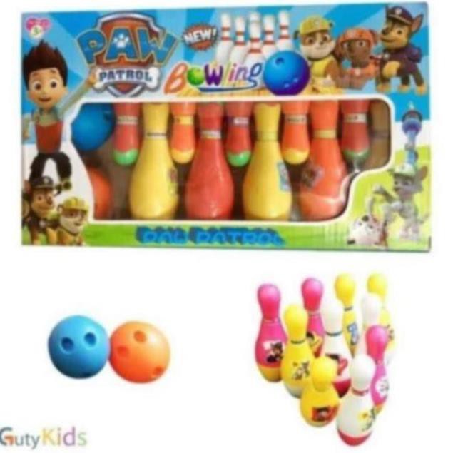 Đồ chơi Bowling Paw Patrol vui nhộn giúp nhận biết màu sắc, rèn luyện tay chân cho bé thỏa sức vui c