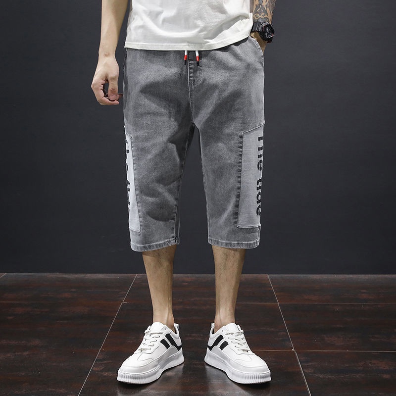 Quần Jeans Lửng Mùa Hè 2022 Dáng Rộng Phong Cách Hàn Quốc Mới Cho Nam