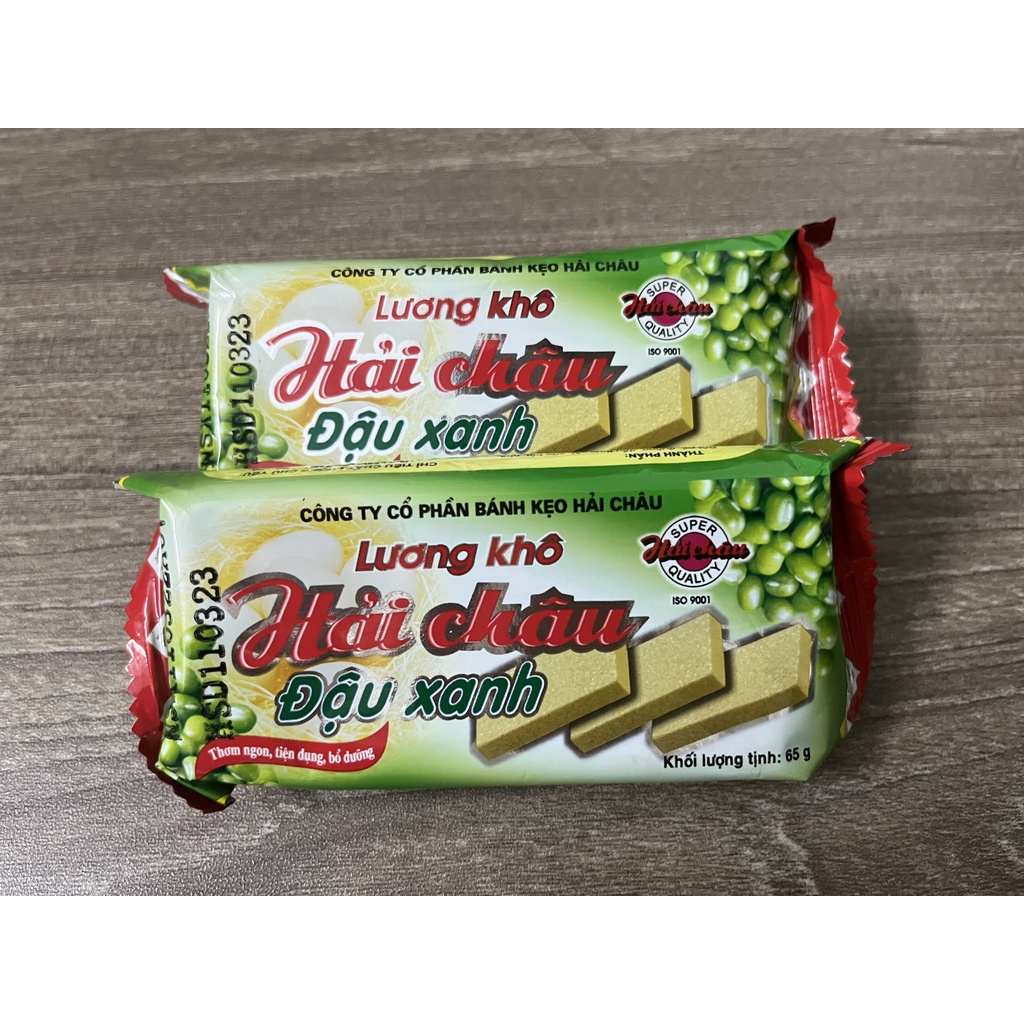 Combo 4 thanh lương khô Đậu xanh, Tổng hợp, Ca cao Hải Châu.