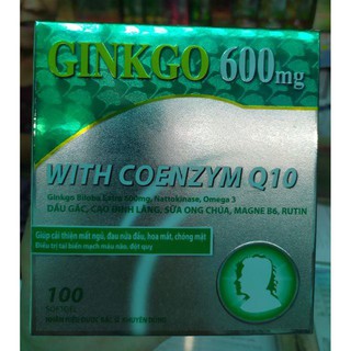 Ginkgo 600mg with coenzym Q10 viên uống hoạt huyết dưỡng não