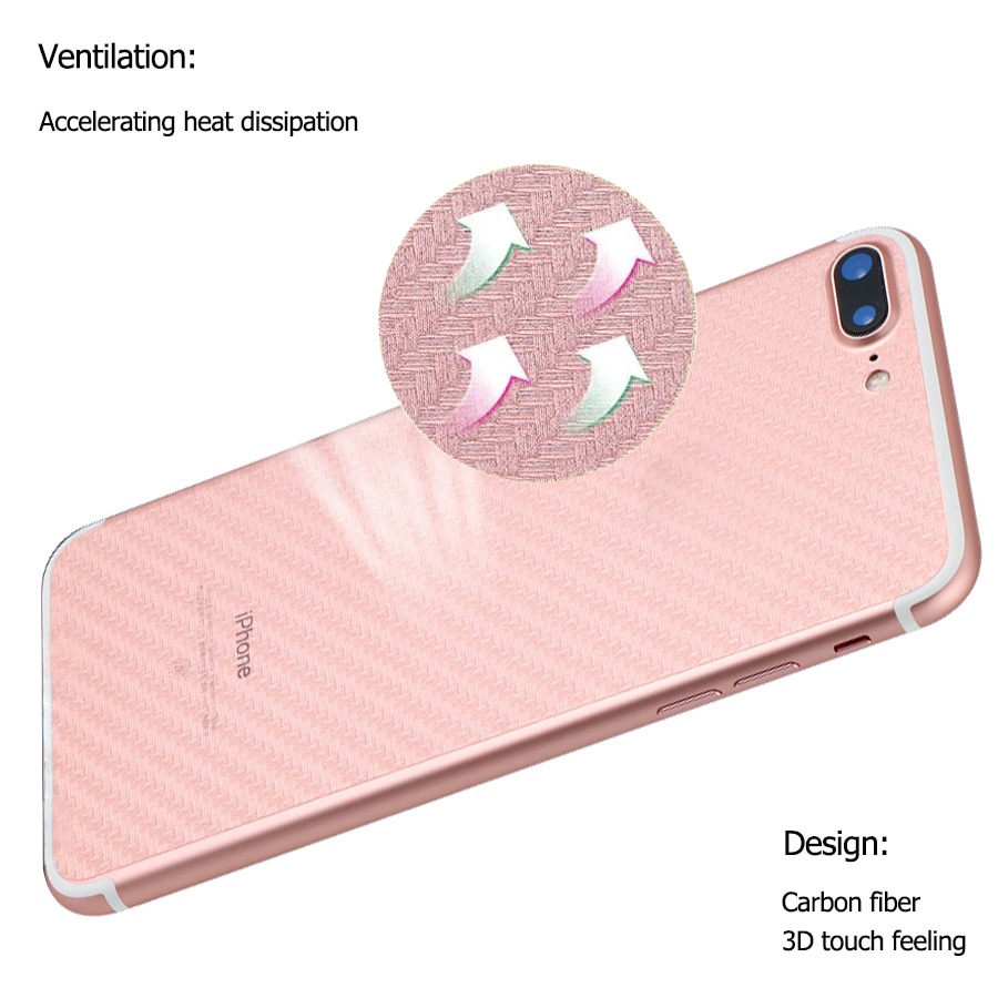 Miếng dán mặt lưng carbon chống vân tay chống xước bảo vệ cho iPhone 13 14 12 Mini 11 Pro X XR XS Max 8 7 6 6S Plus SE 2020