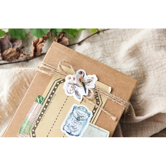 Sticker bộ 45 mẫu chủ đề - Vintage - trang trí scrapbook, sổ tay planner, …  [ B46 ]
