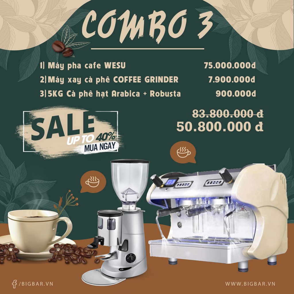 COMBO Máy Pha Cà Phê 50.800.000đ