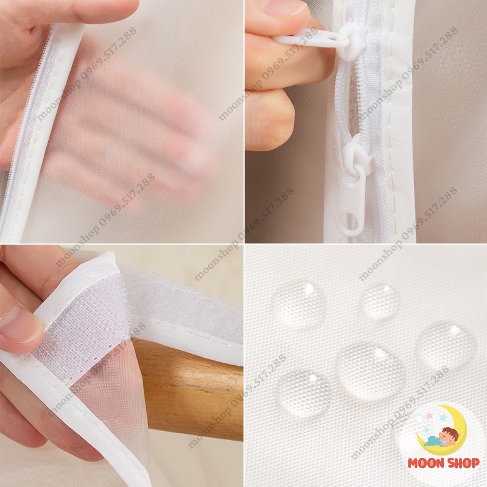Túi Bọc Quần Áo Treo Tủ Chất Liệu Peva Trong Suốt Chống Thấm Nước, Bụi Bẩn