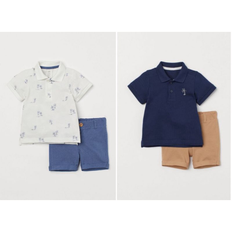 Bộ polo bé trai chính hãng HM