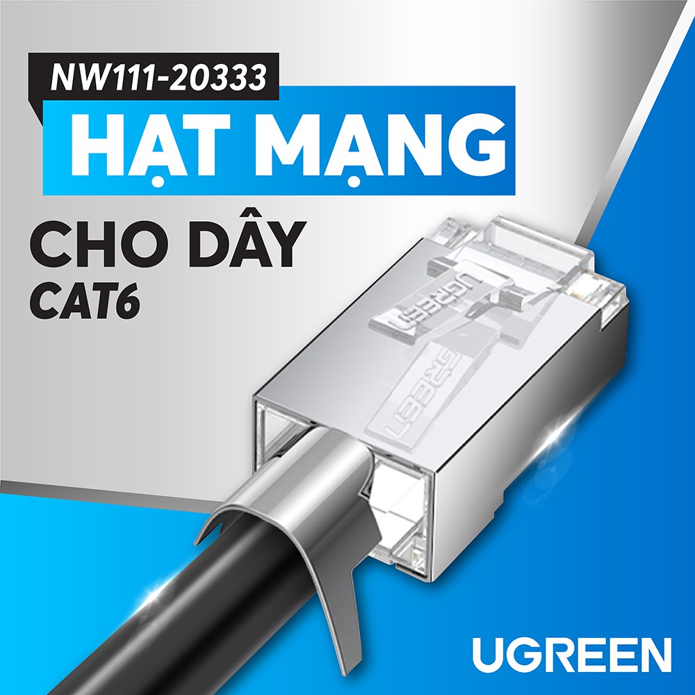 Đầu bấm hạt mạng cho dây CAT6 bọc inox UGREEN NW111