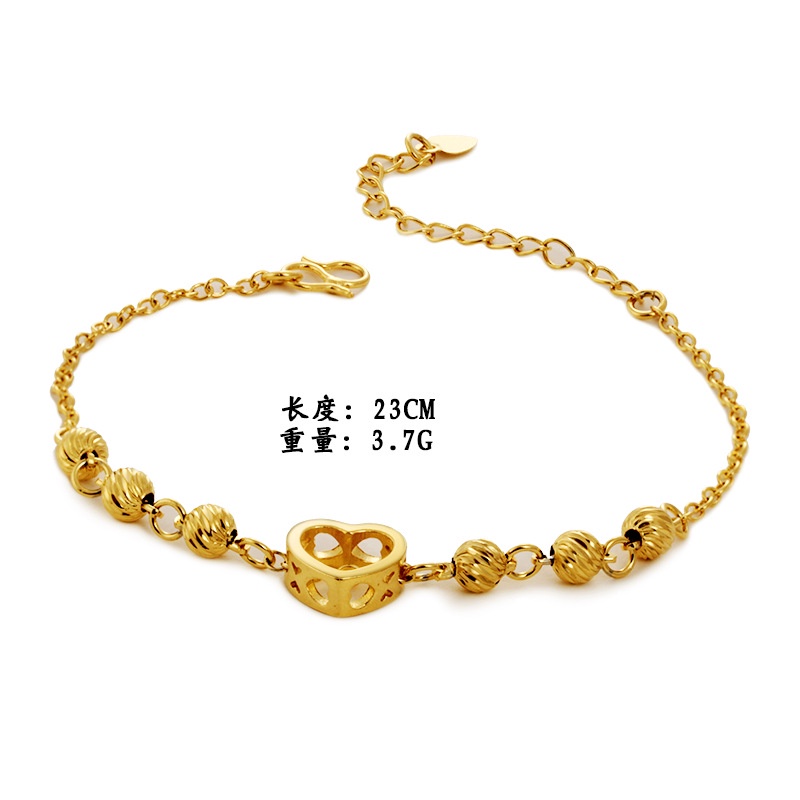 Vòng Tay Chuỗi Hạt Mạ Vàng 916 Cho Nữ