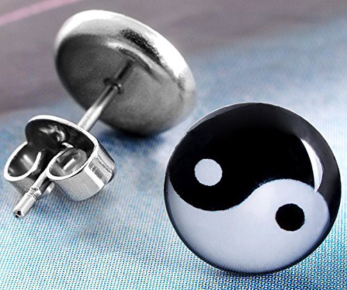 Khuyên Tai Biểu Tượng Âm Dương 10mm