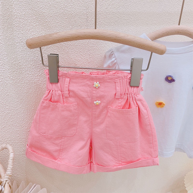 Quần Short Cotton Eo Cao Dáng Rộng Phong Cách Nhật Hàn Thời Trang Mùa Hè Hàng Mới Dành Cho Bé Gái 2022