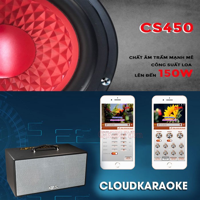 Loa karaoke di động vali xách Acnos KBeatbox Mini CS450 - 225W