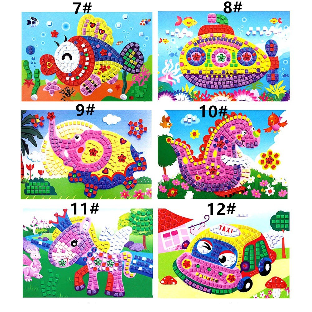 Bộ trò chơi dán sticker 3D theo tranh cho bé