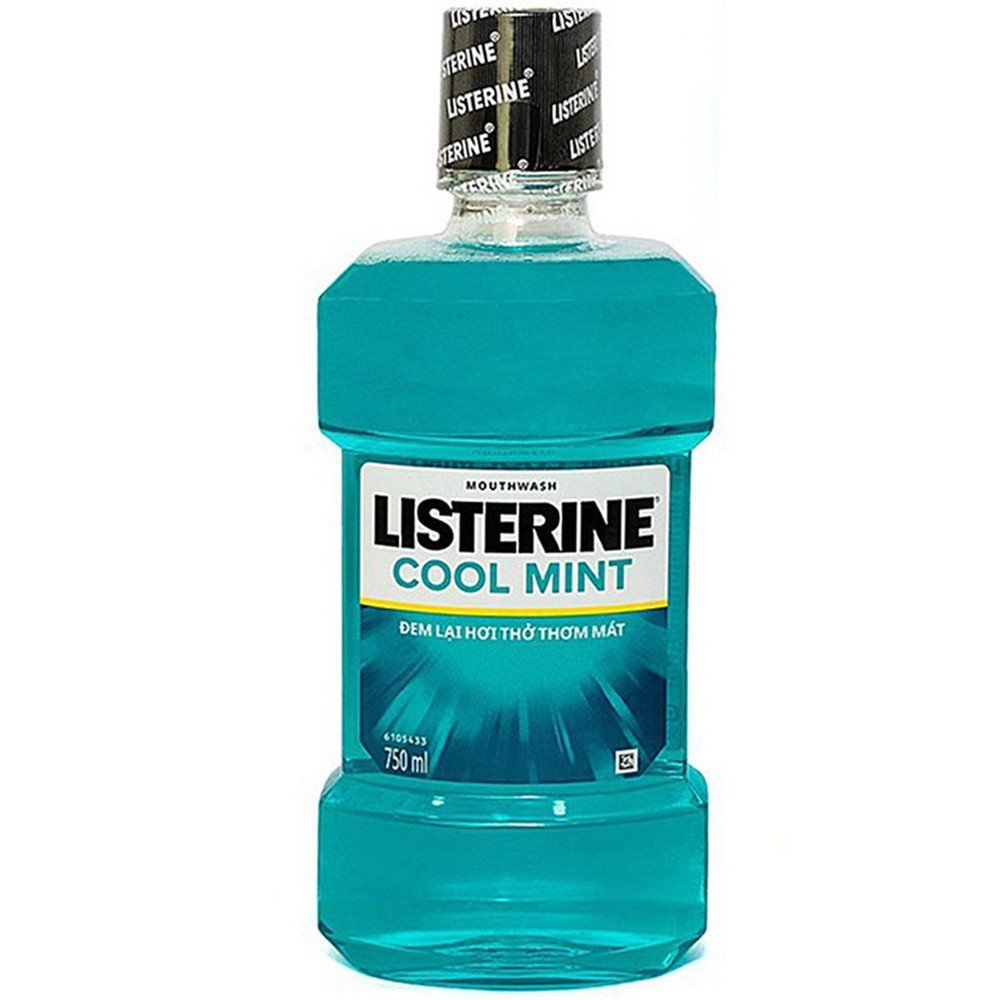 Nước súc miệng Listerin Cool Mint 750ml tặng 1 chai 100ml du lịch