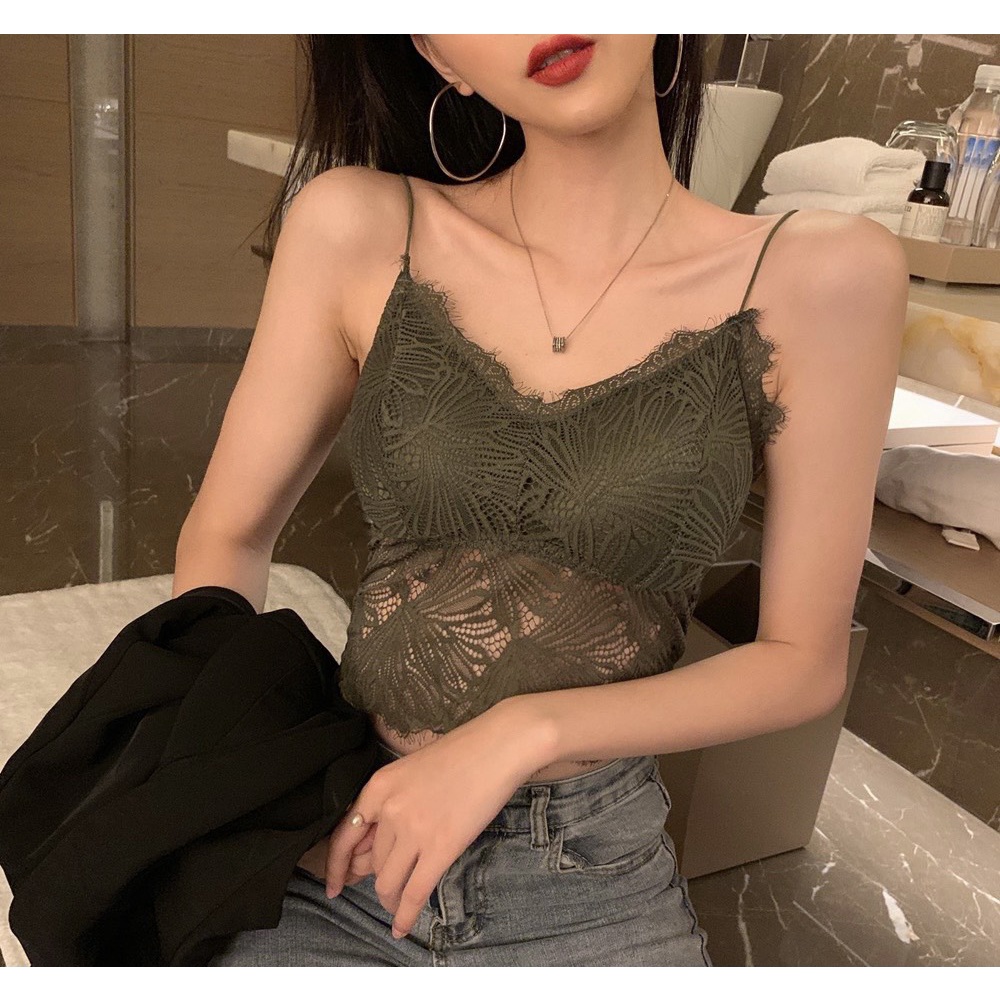 [Xả - dọn kho] Áo lót nữ ren ngực áo bra dáng dài bralete siêu xinh Pasana0087