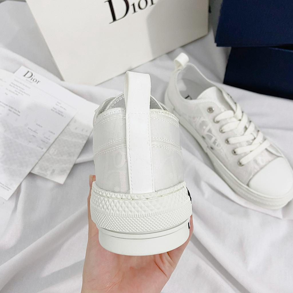 Giày Sneaker Cổ Thấp Di.or B23 Kaws Low White and Black Di.or Oblique Canvas.